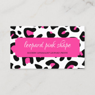 Leopardentextur Rosa Form Rahmen Visitenkarte