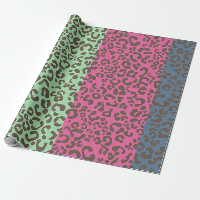 Leopardenzebramuster Papier Geschenkpapier (Ungerollt)