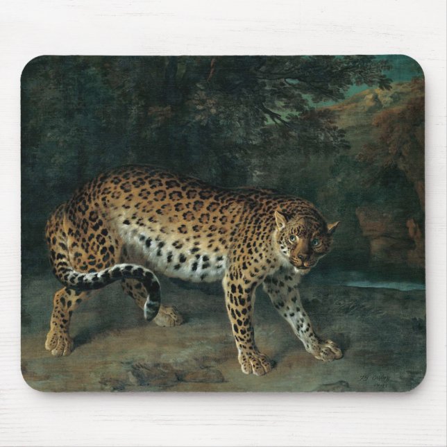 Leopardess (von Jean-Baptiste Oudry) Mousepad (Vorne)