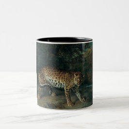 Leopardess (von Jean-Baptiste Oudry) Zweifarbige Tasse