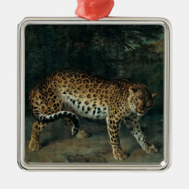 Leopardess (weiblicher Leopard) (Jean-Baptiste Oud Ornament Aus Metall