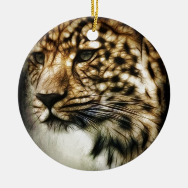 Leopardfläche Keramikornament (Vorne)