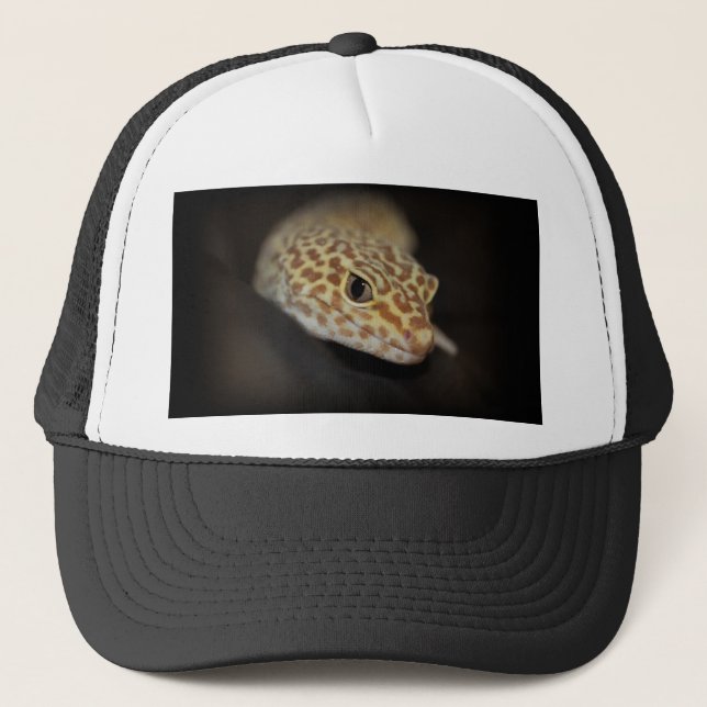 Leopardgecko-Hut Truckerkappe (Vorderseite)