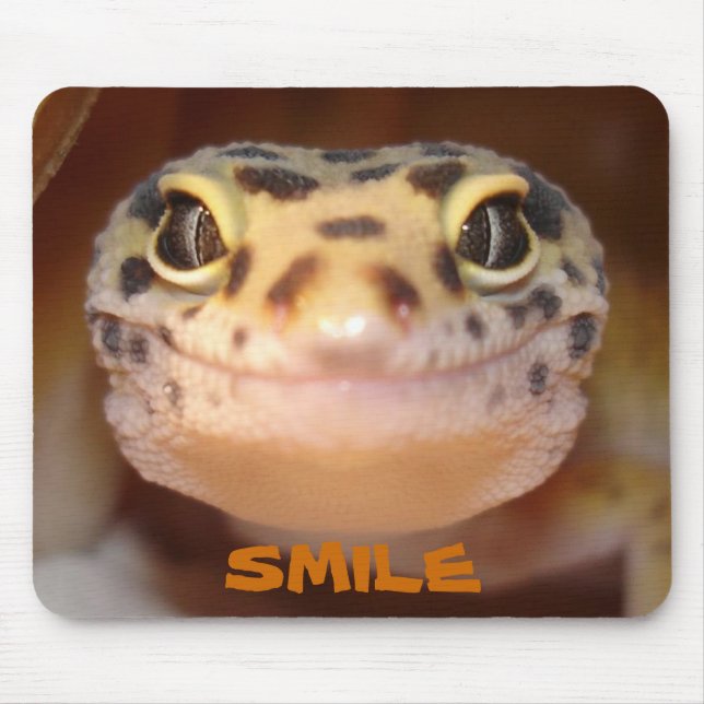 Leopardgecko-Lächeln-Mausunterlage Mousepad (Vorne)