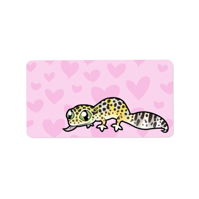 Leopardgecko-Liebe Adressaufkleber (Vorne)