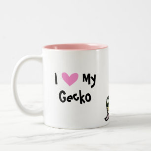 Leopardgecko-Liebe Zweifarbige Tasse