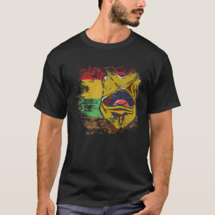 Leopardgecko Vintage Sonnenuntergang Retro Echse R T-Shirt