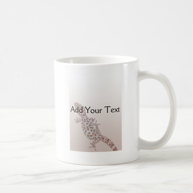 Leopardgepunkteter Gecko auf Sand Tasse (Rechts)