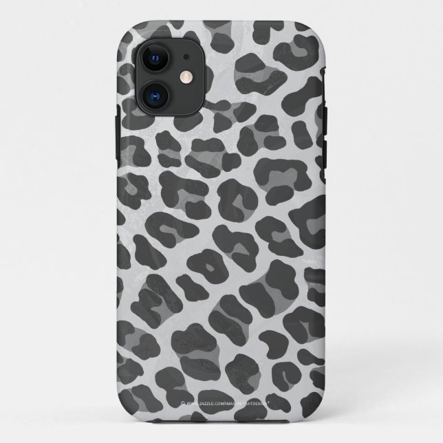 Leopardgrau und Hellgrau Druck Case-Mate iPhone Hülle (Rückseite)