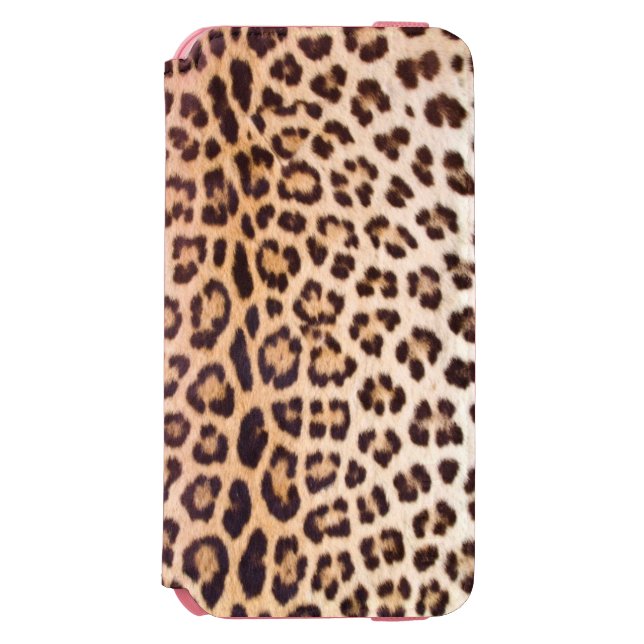 Leopardhaar Incipio iPhone Geldbeutel-Hülle (Folio Vorderseite)