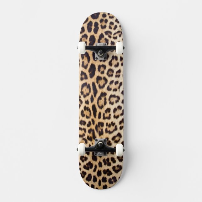 Leopardhaar Skateboard (Vorderseite)