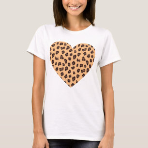 Leopardhaut-Druckmuster T-Shirt