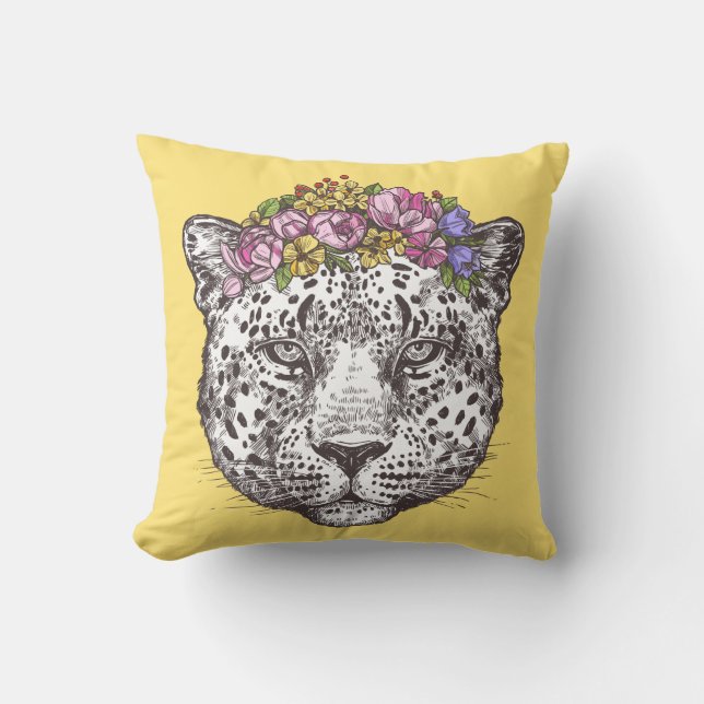 Leopardhippie-Chic Kissen (Vorderseite)
