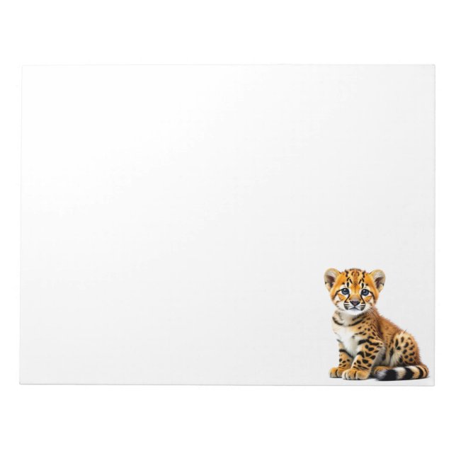 Leopardjunge Notizblock (Vorderseite)