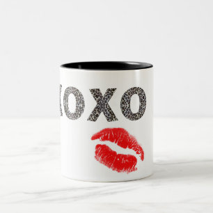 Leopardlippen Zweifarbige Tasse
