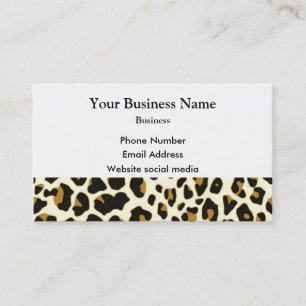 Leopardmode-Druckmuster Visitenkarte