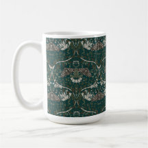 Leopardmotte und Heckenkirsche Botanisches Vintage