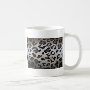 Leopardmuster, natürliche FarbFake-Pelznahaufnahm Kaffeetasse