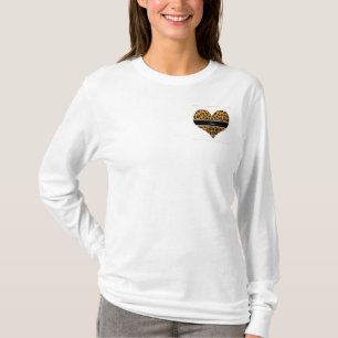 Leopardruckdruck auf individuelle Name Gelb-Glitze T-Shirt