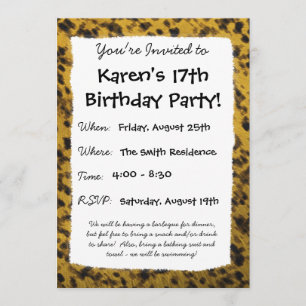 Leopardrucke Einladung