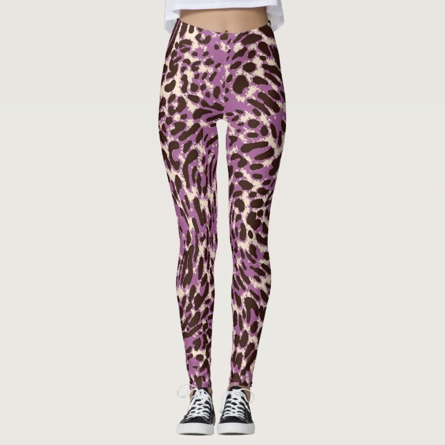 Leopardrucke, klassisches Tiermuster. Leggings (Vorderseite)