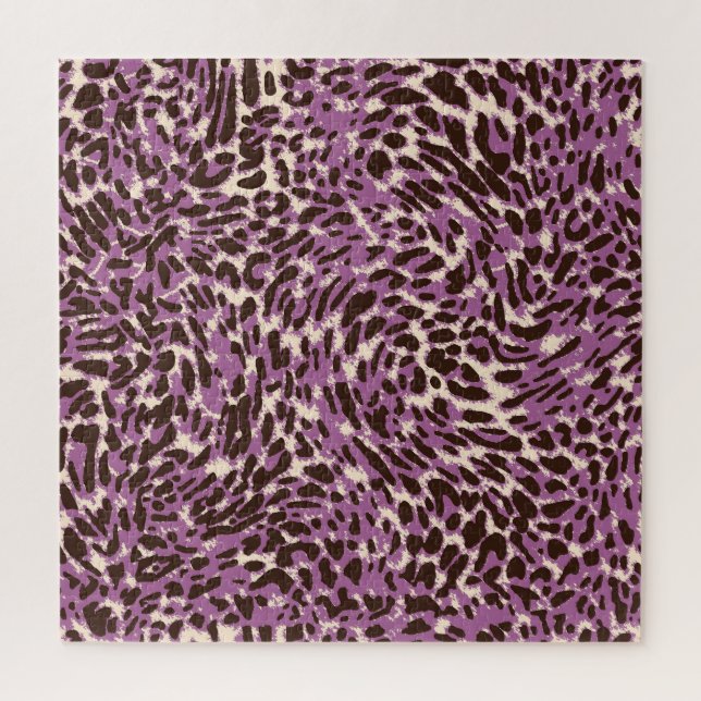 Leopardrucke, klassisches Tiermuster. Puzzle (Vertikal)