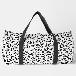 Leopardrucke, Leoparden, Schwarz und Weiß Duffle Bag