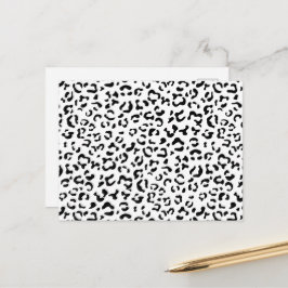Leopardrucke, Leoparden, Schwarz und Weiß Postkarte
