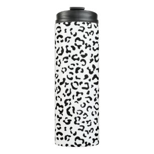 Leopardrucke, Leoparden, Schwarz und Weiß Thermosbecher