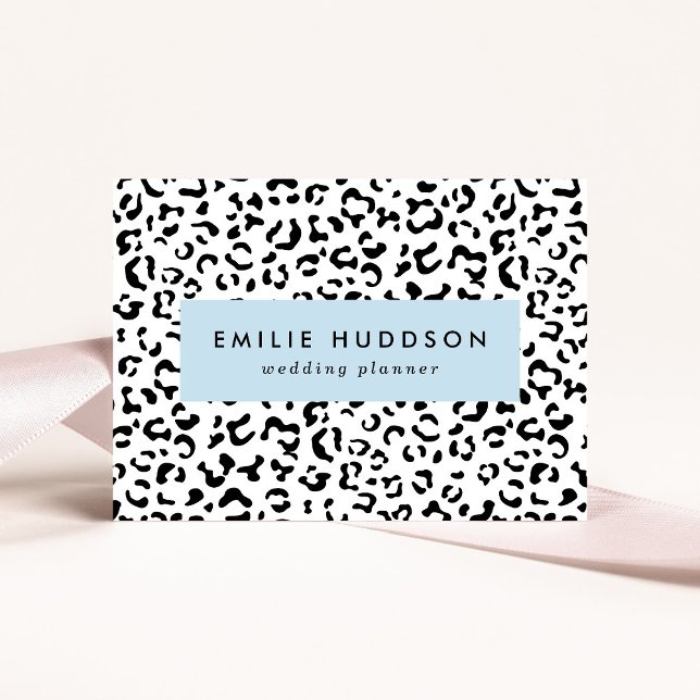 Leopardrucke, Leoparden, Schwarz und Weiß Visitenkarte (Von Creator hochgeladen)