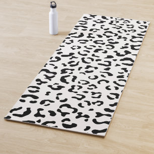 Leopardrucke, Leoparden, Schwarz und Weiß Yogamatte