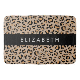 Leopardrucke, Spots, Braunleopard, Ihr Name Badematte