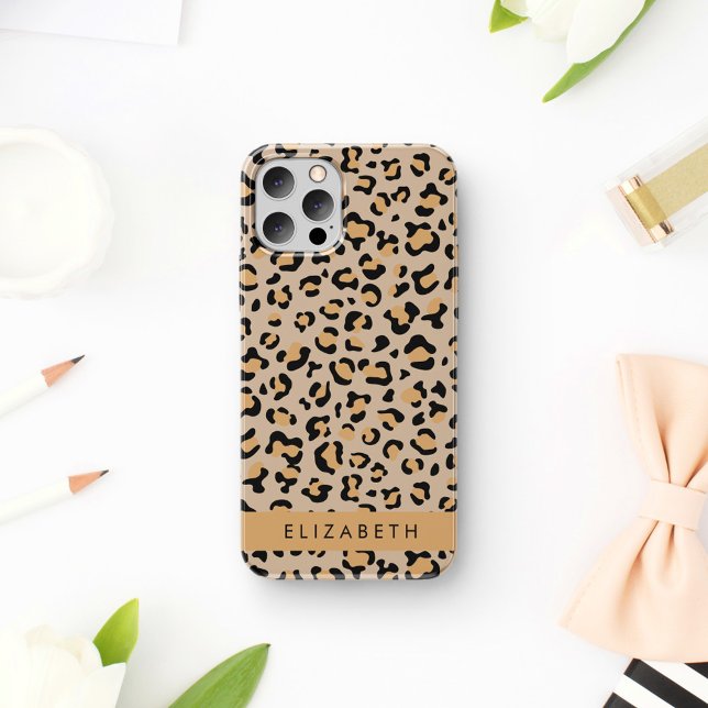 Leopardrucke, Spots, Braunleopard, Ihr Name Case-Mate iPhone Hülle (Von Creator hochgeladen)