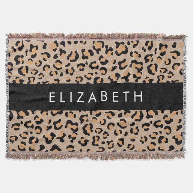 Leopardrucke, Spots, Braunleopard, Ihr Name Decke (Vorderseite)