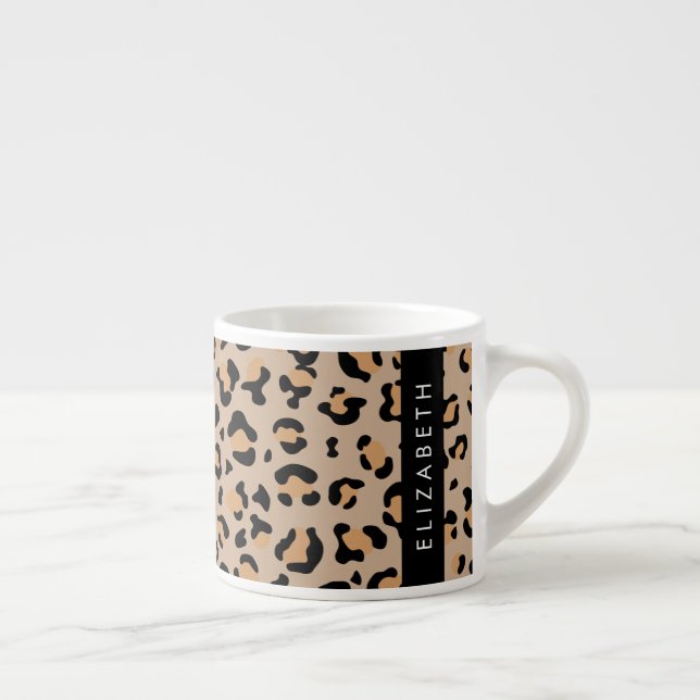 Leopardrucke, Spots, Braunleopard, Ihr Name Espressotasse (Rechts)