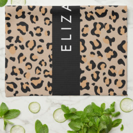 Leopardrucke, Spots, Braunleopard, Ihr Name Geschirrtuch