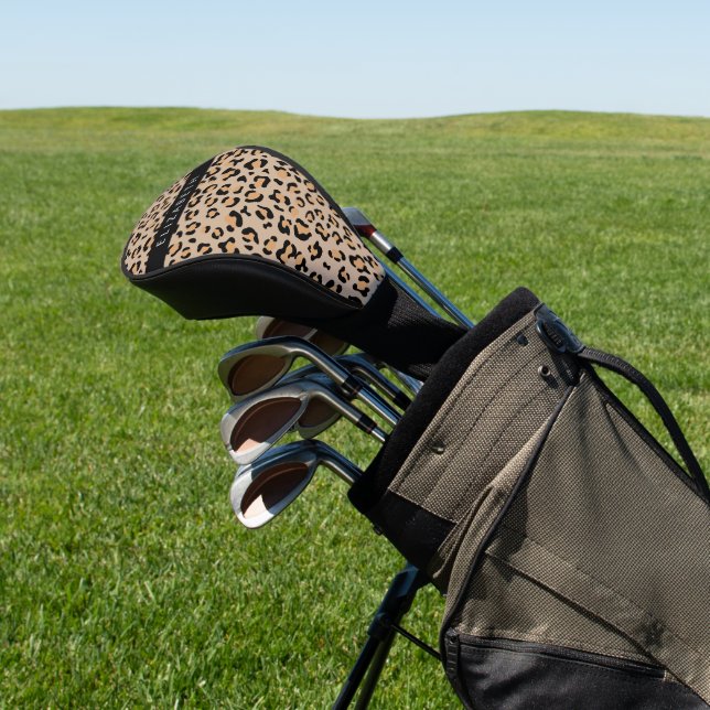 Leopardrucke, Spots, Braunleopard, Ihr Name Golf Headcover (In SItu)