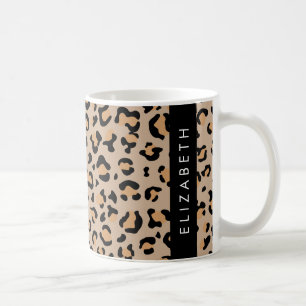Leopardrucke, Spots, Braunleopard, Ihr Name Kaffeetasse