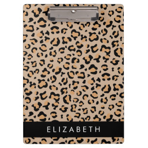 Leopardrucke, Spots, Braunleopard, Ihr Name Klemmbrett