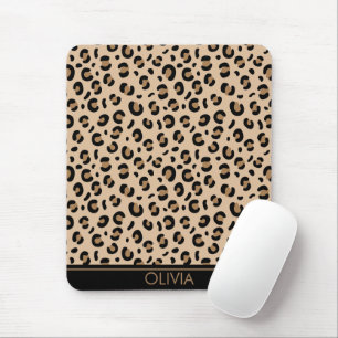 Leopardrucke, Spots, Braunleopard, Ihr Name Mousepad