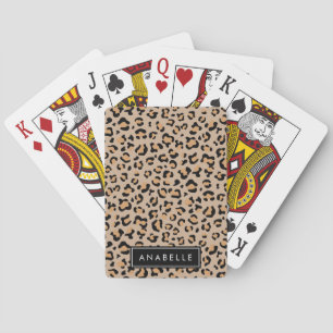 Leopardrucke, Spots, Braunleopard, Ihr Name Spielkarten