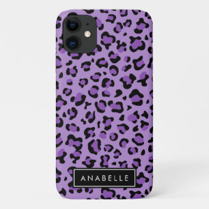 Leopardrucke, Spots, Lila Leopard, Ihr Name Case-Mate iPhone Hülle