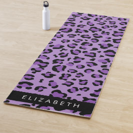 Leopardrucke, Spots, Lila Leopard, Ihr Name Yogamatte