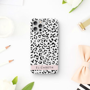 Leopardrucke, Spots, Schwarzweiß, Ihr Name Case-Mate iPhone Hülle