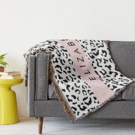 Leopardrucke, Spots, Schwarzweiß, Ihr Name Decke