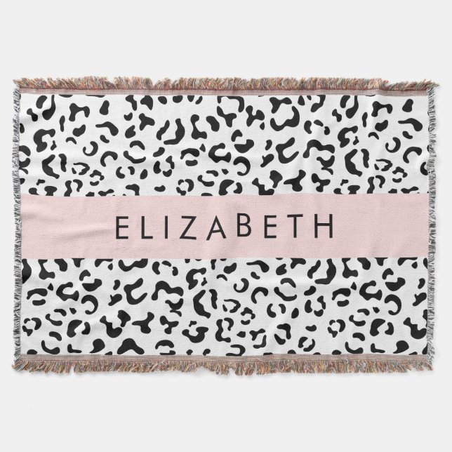 Leopardrucke, Spots, Schwarzweiß, Ihr Name Decke (Vorderseite)