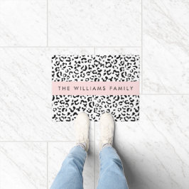 Leopardrucke, Spots, Schwarzweiß, Ihr Name Fußmatte