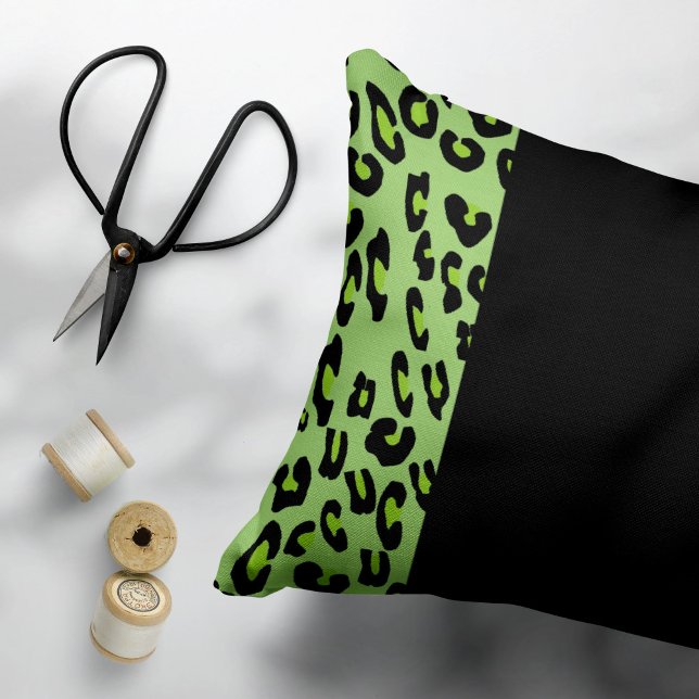 Leopardrucke, Zebra Print, Tierdruck, grün Kissenbezug (Von Creator hochgeladen)