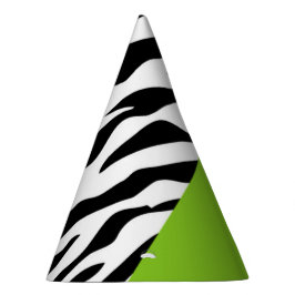 Leopardrucke, Zebra Print, Tierdruck, grün Partyhütchen