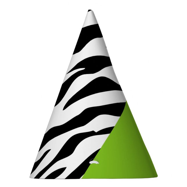 Leopardrucke, Zebra Print, Tierdruck, grün Partyhütchen (Rechts)
